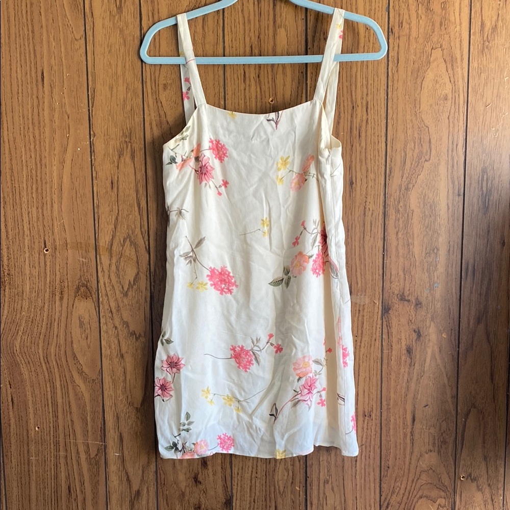 Capulet Floral Dress - Cream with Pink and Yellow